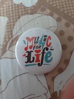 Button music for life, Collections, Broches, Pins & Badges, Enlèvement ou Envoi