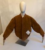 Vintage jas van Gruppo V Italië in suède of imitatie, Kleding | Heren, Ophalen of Verzenden, Zo goed als nieuw, Maat 52/54 (L)