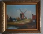 Schilderij: de windmolen(Marck) met kader, Antiek en Kunst, Ophalen