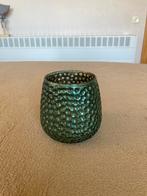 Groene kaarsenhouder voor theelichtje in te zetten, H=10 cm, Moins de 25 cm, Enlèvement ou Envoi, Comme neuf, Vert