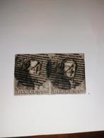 Léopold 1 cobboc 1 en couple timbre 25 Bruxelles ligne de pl, Enlèvement ou Envoi