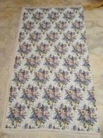 Beddensprei sprei foulard vintage bloemen met franje 237/130, Comme neuf, Enlèvement ou Envoi