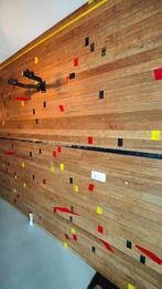 Unieke vintage gymzaalvloer hout vloer planken sportzaal, Gebruikt, Minder dan 5 m², Hout, Ophalen
