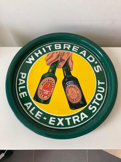 Whitbread’s Pale Ale-Extra Stout emaille plateau, Verzamelen, Biermerken, Gebruikt, Ophalen of Verzenden