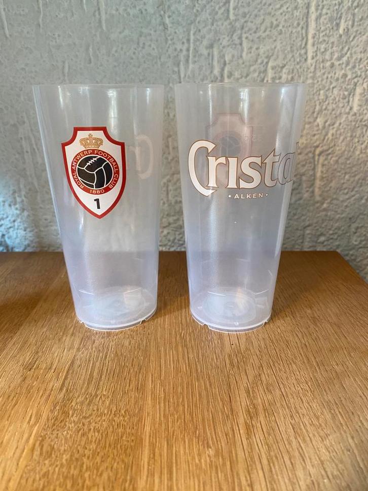 Cristal Alken beker plastic 33 cl RAFC ANTWERP, Collections, Marques de bière, Utilisé, Verre ou Verres, Autres marques, Enlèvement ou Envoi