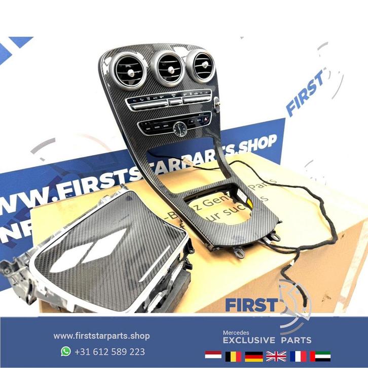 W205 W253 C63 GLC63 AMG CARBON MIDDENCONSOLE C63s GLC63s ori, Auto-onderdelen, Interieur en Bekleding, Mercedes-Benz, Gebruikt