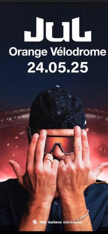 Tickets JUL AU VELODROME 24.05.2025, Deux personnes, Mai, Autres types