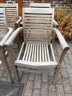 5 chaises en teck, Enlèvement, Utilisé, Bois de teck, Empilable