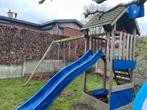 Speeltuig inclusief 2 schommels 1 trapeze 1x ringen, Ophalen, Gebruikt, Glijbaan