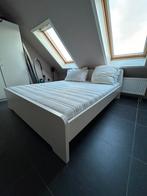 Bedframe (excl. matras), Maison & Meubles, Chambre à coucher | Lits, Enlèvement, Utilisé, 200 cm, Blanc