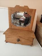 Ancienne coiffeuse de table avec miroir au mercure, Enlèvement ou Envoi