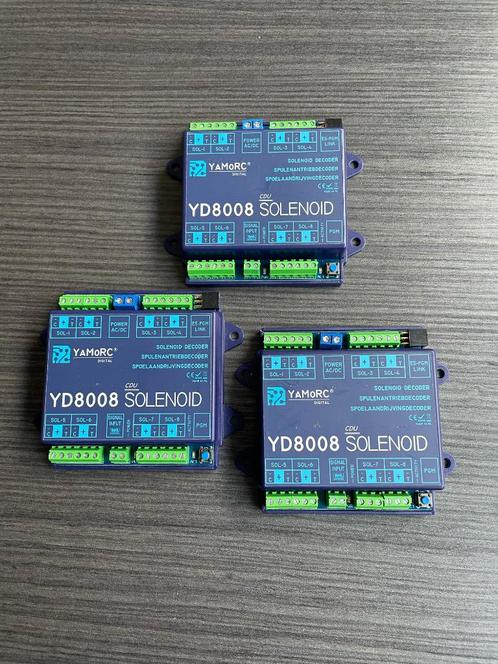 YD8008 Solenoid Decoder (YaMoRC) x3, Hobby en Vrije tijd, Modeltreinen | H0, Zo goed als nieuw, Overige typen, Gelijkstroom, Overige merken