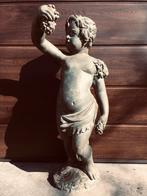 Zeldzaam antiek Brons Putto Standbeeld / tuinbeeld, Enlèvement