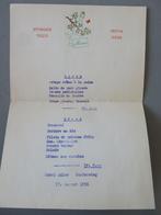 menu 1956 Hotel Adler Kandersteg Austria, Verzenden, Buitenland, Zo goed als nieuw, 1940 tot 1960