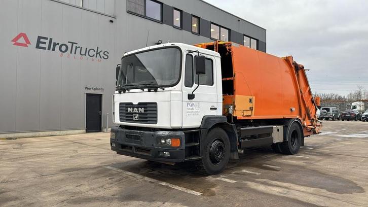 MAN 18.285 (GARBAGE TRUCK / TOP CONDITION / 6 CYLINDER / MAN, Auto's, Vrachtwagens, Bedrijf, Te koop, ABS, Elektrische ramen, Open dak