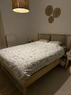 IKEA BJÖRKSNÄS bedframe met matras – massief hout, Huis en Inrichting, Slaapkamer | Bedden, Ophalen, Tweepersoons, Scandinavisch