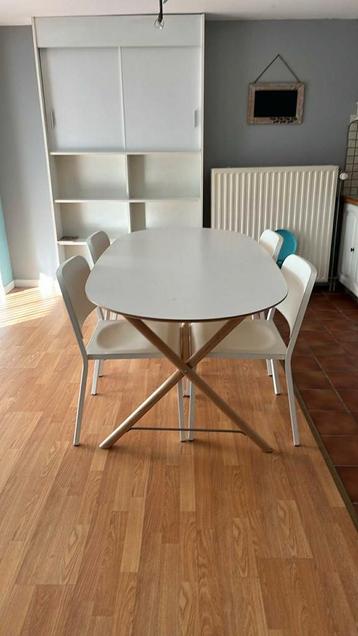
Table de salle à manger Ikea avec 4 chaises 
185/90 beschikbaar voor biedingen