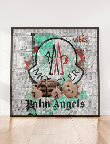 Uniek XXL Glasschilderij | Moncler x Palm Angels - 6 sizes beschikbaar voor biedingen
