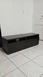 Besta zwart tv-meubel met 2 laden, Ophalen, Gebruikt