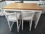 Îlot central + 2 chaises hautes, Maison & Meubles, Cuisine | Cuisines complètes, Autres couleurs, Bois, Comme neuf, Enlèvement