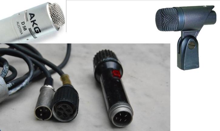 Sennheiser MD430T, AKG D58, PMM21 Jeffe, Musique & Instruments, Microphones, Utilisé, Enlèvement ou Envoi