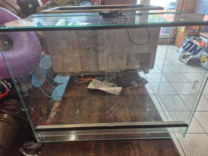 Glazen terrarium als nieuw, Dieren en Toebehoren, Reptielen en Amfibieën | Toebehoren, Zo goed als nieuw, Ophalen