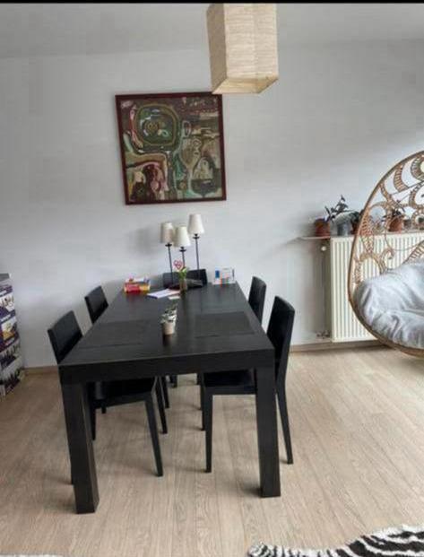 Houten tafel Habitat 170x95x73 cm (uitschuifbaar), Huis en Inrichting, Tafels | Eettafels, Gebruikt, 50 tot 100 cm, 100 tot 150 cm