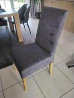 6 stoffen stoelen grijs, Huis en Inrichting, Stoelen, Ophalen, Hout, Hedendaagse, Zo goed als nieuw