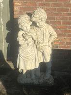 Statue de jardin : garçon et fille 100% béton, Comme neuf, Homme, Enlèvement, Béton