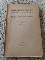 Ghedinkboeck van M.F. Allaert - A. Shouteet - Brugse kroniek, Ophalen of Verzenden, Gelezen