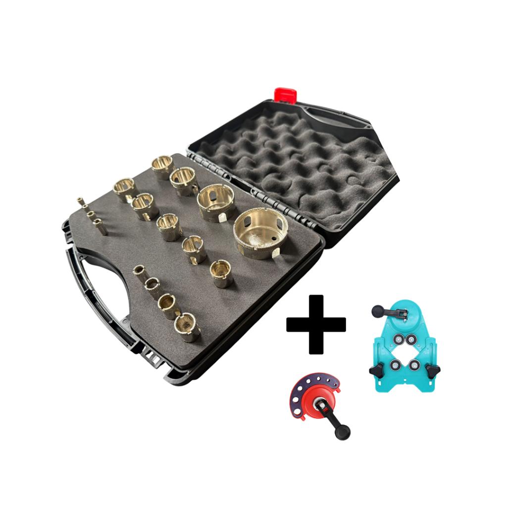 Kit de forets diamantés Germat, 19 pièces, Enlèvement ou Envoi, Neuf, Outillage ou Accessoires