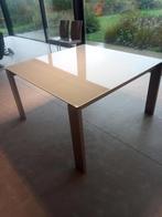 tafel vierkant moderne look, Huis en Inrichting, Tafels | Eettafels, Ophalen, Gebruikt, Vierkant, Vijf personen of meer