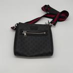 Gucci Messenger Bag | Black Canvas Bag | In goede staat, Overige merken, Zwart, Ophalen of Verzenden, Zo goed als nieuw