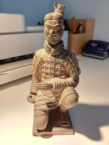Statue terre cuite guerrier chinois