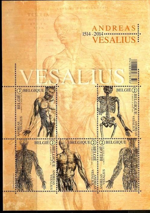 2014 Andreas Vesalius OBP Blok 215**, Postzegels en Munten, Postzegels | Europa | België, Postfris, Orginele gom, Overig, Zonder stempel