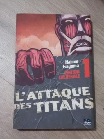 Manga Attaque des Titans tome 1 éditions colossale  disponible aux enchères