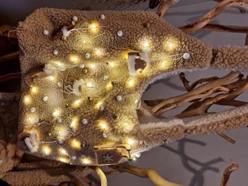 Restyled schoudertas fake fur met lichtjes kerstkado  beschikbaar voor biedingen
