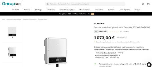 GOODWE GW8K-DT 8kw driefasige omvormer, Doe-het-zelf en Bouw, Zonnepanelen en Toebehoren, Nieuw, Overige typen, Ophalen of Verzenden