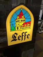 Lichtreclame Leffe met metalen frame, Verzamelen, Biermerken, Ophalen, Leffe