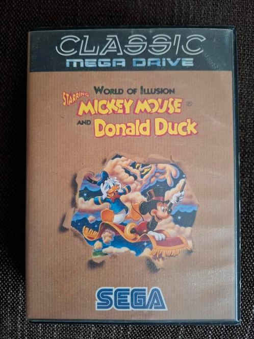 SEGA - World of illusion Mickey mouse and Donald duck, Games en Spelcomputers, Games | Sega, Zo goed als nieuw, Ophalen of Verzenden