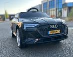 Audi E-tron 12v zwart afstandsbediening Leder zitje en Rubbe, Nieuw, Ophalen of Verzenden