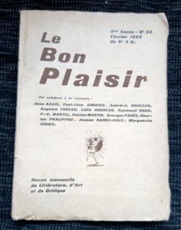 Revue Le Bon Plaisir 1925