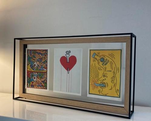 KEITH HARING: set van drie ansichtkaarten uit 1994, Antiek en Kunst, Kunst | Designobjecten