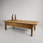 Antieke Franse eikenhout salontafel boerderijstijl 19e eeuws, Ophalen of Verzenden