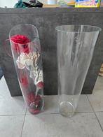 2 mooie vazen 70cm, Glas, Ophalen of Verzenden, Zo goed als nieuw