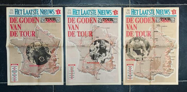 De Goden van de Tour - Retro 1903-1995 (deel 1 t.e.m. 3), Boeken, Tijdschriften en Kranten, Zo goed als nieuw, Krant, Verzenden