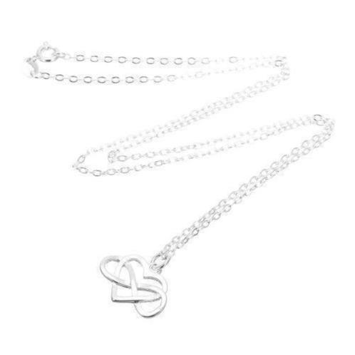 Liefde en oneindigheid in symbolisch hangertje aan ketting, Handtassen en Accessoires, Kettingen, Nieuw, Zilver, Met hanger, Ophalen of Verzenden