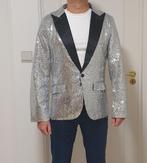 Kostuum vest glitter zilver disco sequin pailletten - Medium, Nieuw, Ophalen of Verzenden, Kostuum