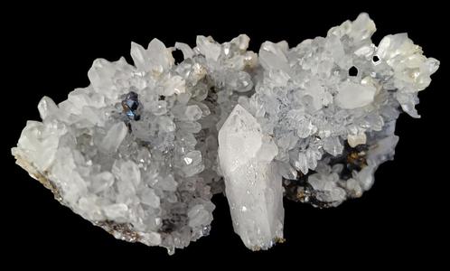 KWARTS + SFALERIET uit Cavnic, Roemenië., Verzamelen, Mineralen en Fossielen, Mineraal, Ophalen of Verzenden