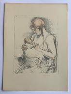 Lithographie Armand Rassenfosse "Mère et enfant", Enlèvement ou Envoi